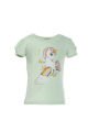 Unicorn Baskılı Kısa Kol Body Ve  Kabarık Tütü Etek Ikili Takım / Yeşil-Pembe