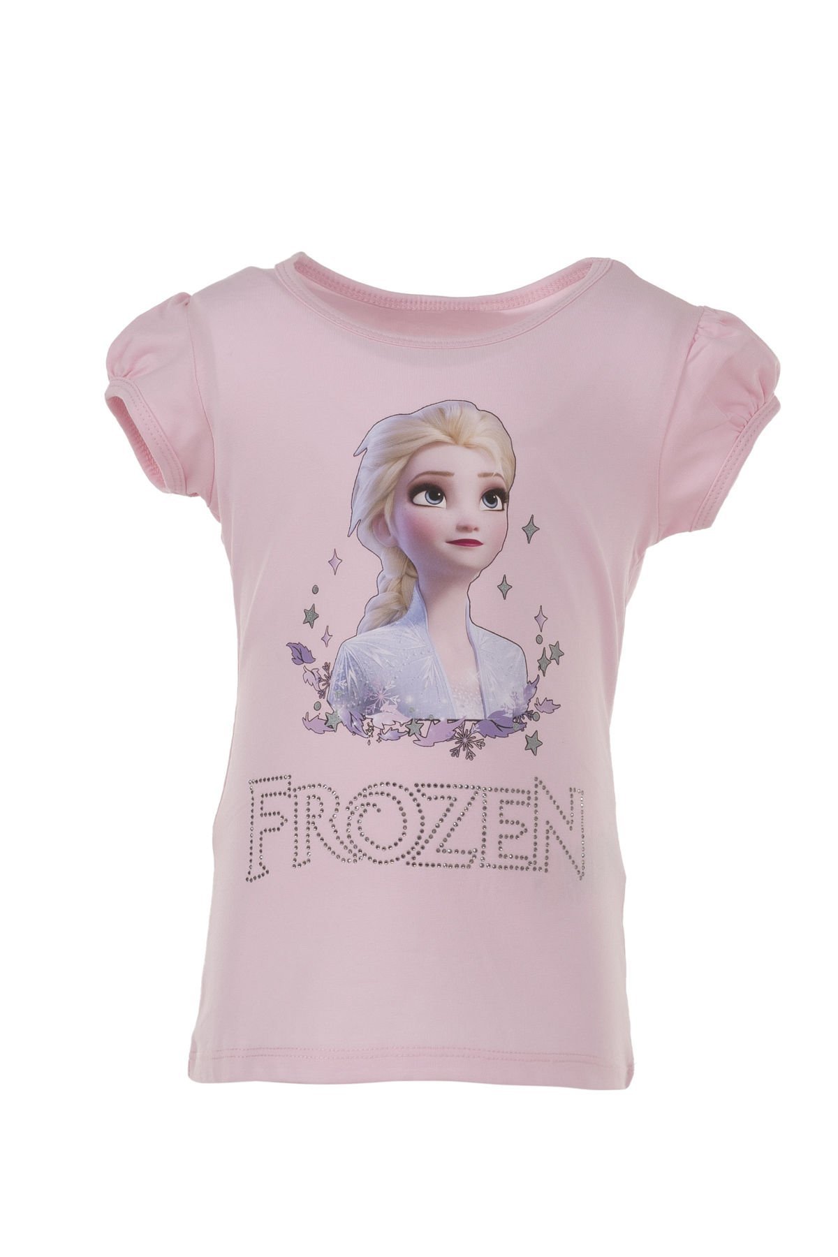 Elsa Frozen Baskılı Tişört-Pembe Renk