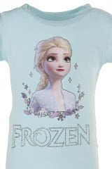Elsa Frozen Baskılı Tişört-Turkuaz Renk