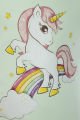 Unicorn Baskılı Uzun Kol Body / Yeşil