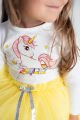 Unicorn Baskılı Uzun Kol Body / Beyaz