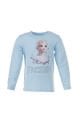 Elsa Frozen Baskılı Kız Uzun Kol Çocuk Body-Mavi Renk