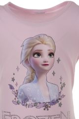 Elsa Frozen Baskılı Kız Çocuk Uzun Kol Body-Pembe Renk