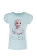 Elsa Frozen Baskılı Tişört ve Tütü Etek İkili Takım-Turkuaz Renk 5 yaş