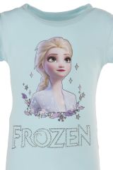 Elsa Frozen Baskılı Tişört ve Tütü Etek İkili Takım-Turkuaz Renk 5 yaş