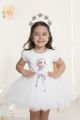 Elsa Frozen Baskılı Tişört-Krem Renk