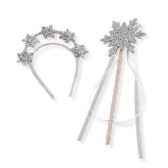 Elsa Frozen Pelerin Taç Asa Seti-Mavi Renk / 3-10 Yaş