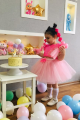 Fiyonk Detaylı Kabarık Tütü Etek- Pembe Renk