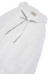 Elsa Frozen Parti Pelerin Taç ve Asa Seti-Beyaz Renk / 3-10 Yaş