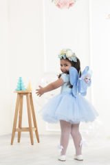 Elsa Frozen Baskılı Kelebek Kanat-Mavi Renk / Tüm Yaşlar