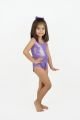 Parıltılı Askılı Çıtçıtlı Kız Body&Mayo / Lila