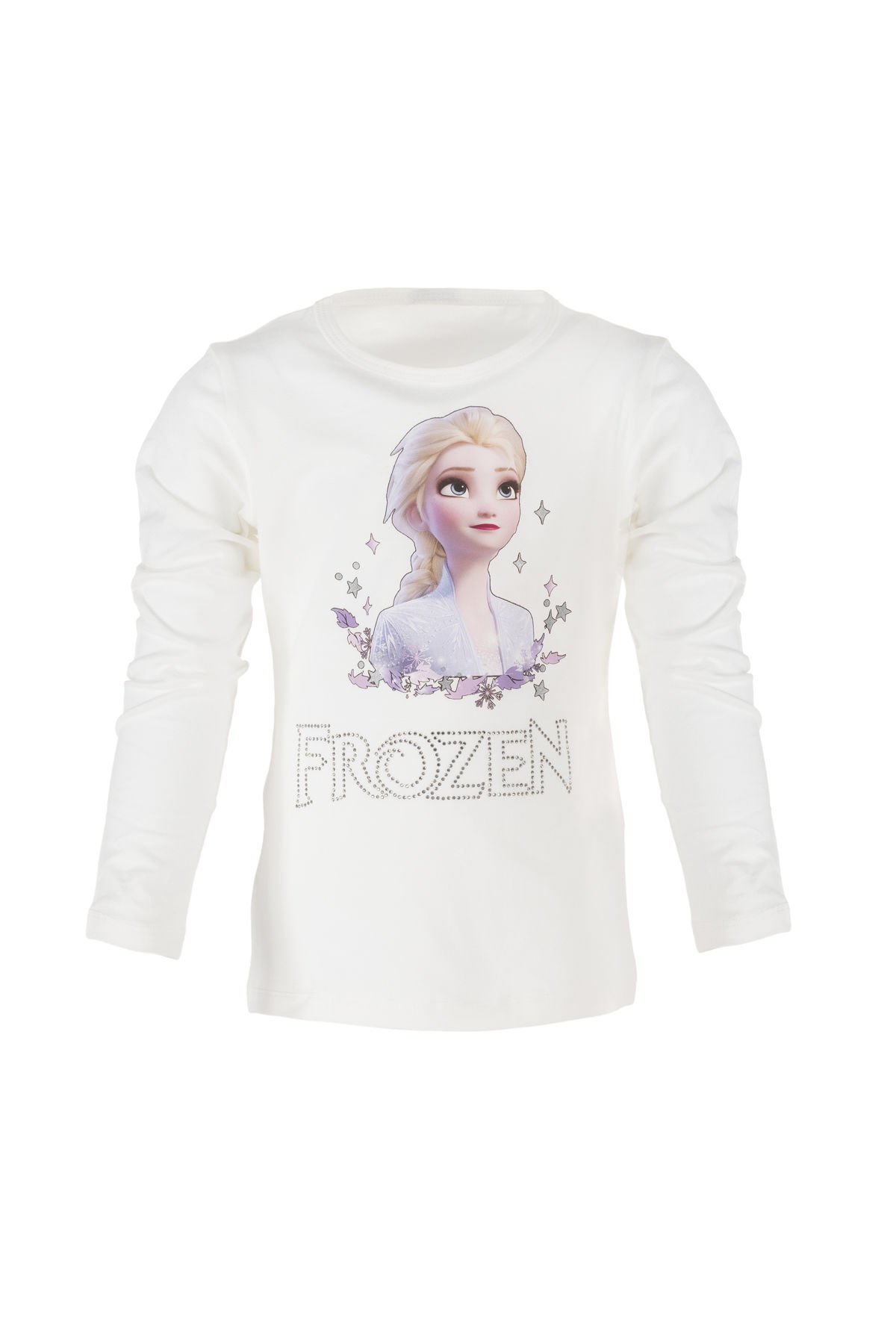 Elsa Frozen Baskılı Kız Çocuk Body-Krem Renk