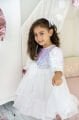 Parıltılı Fiyonklu Beyaz Düşler Elbisesi