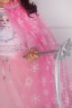 Kız Çocuk Elsa Frozen Pelerin, Taç ve Asa 3’lü Set – Pembe | 3-10 Yaş